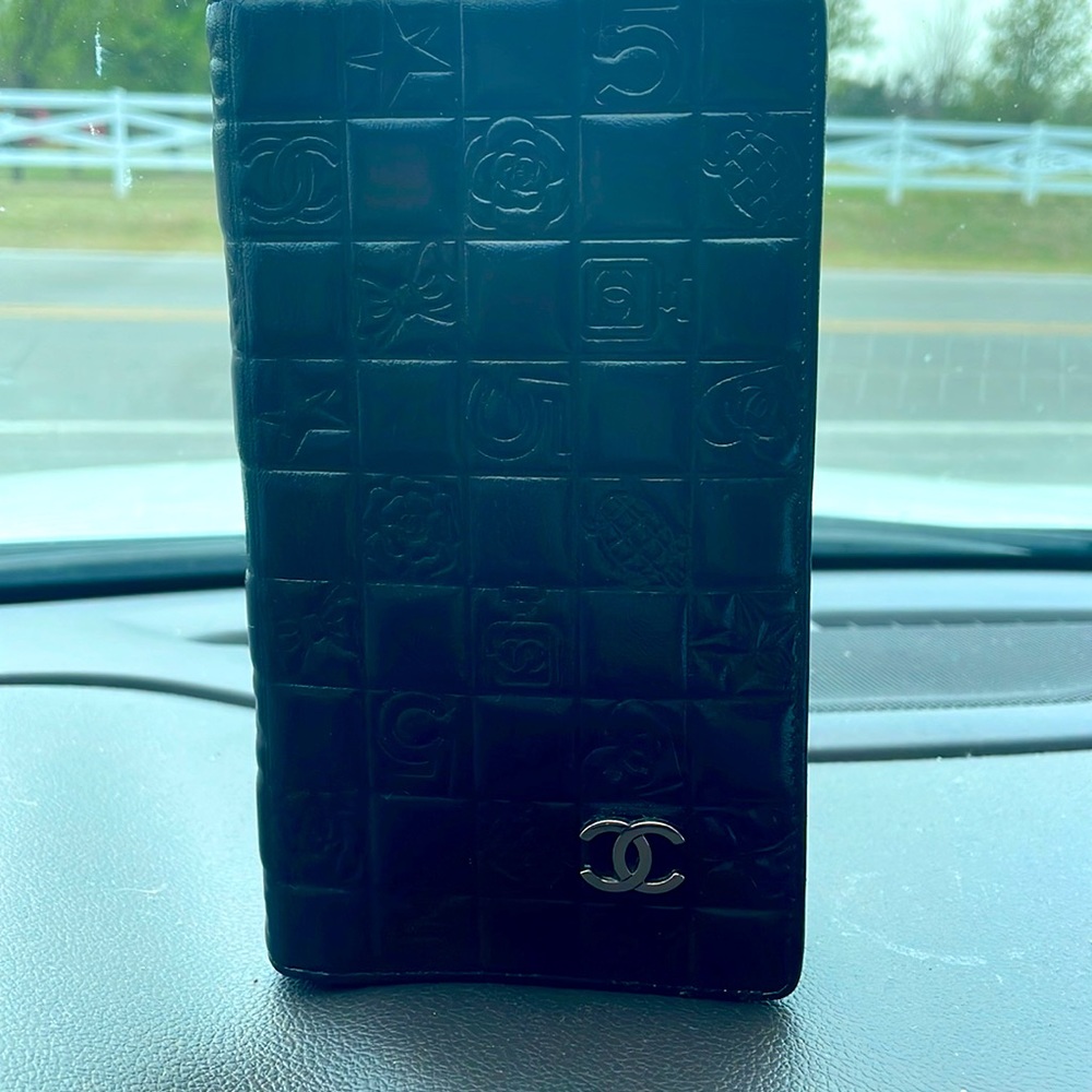 🖤💙 Chanel Icon 2-Fold Wallet Long Bi-Fold  Black